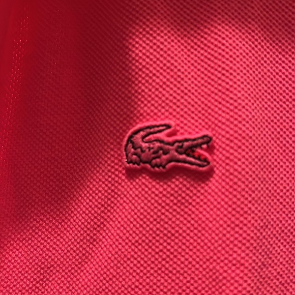 Woman’s Lacoste Vintage Washed Polo top. Fuchsia. Size 40. - Picture 5 of 5